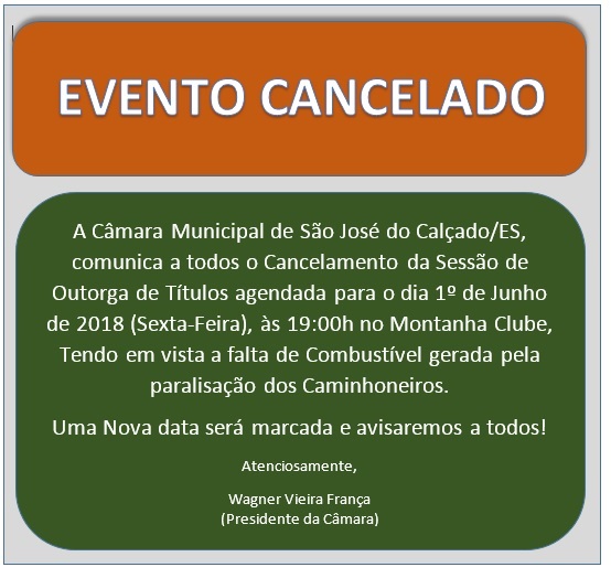 Evento Cancelado