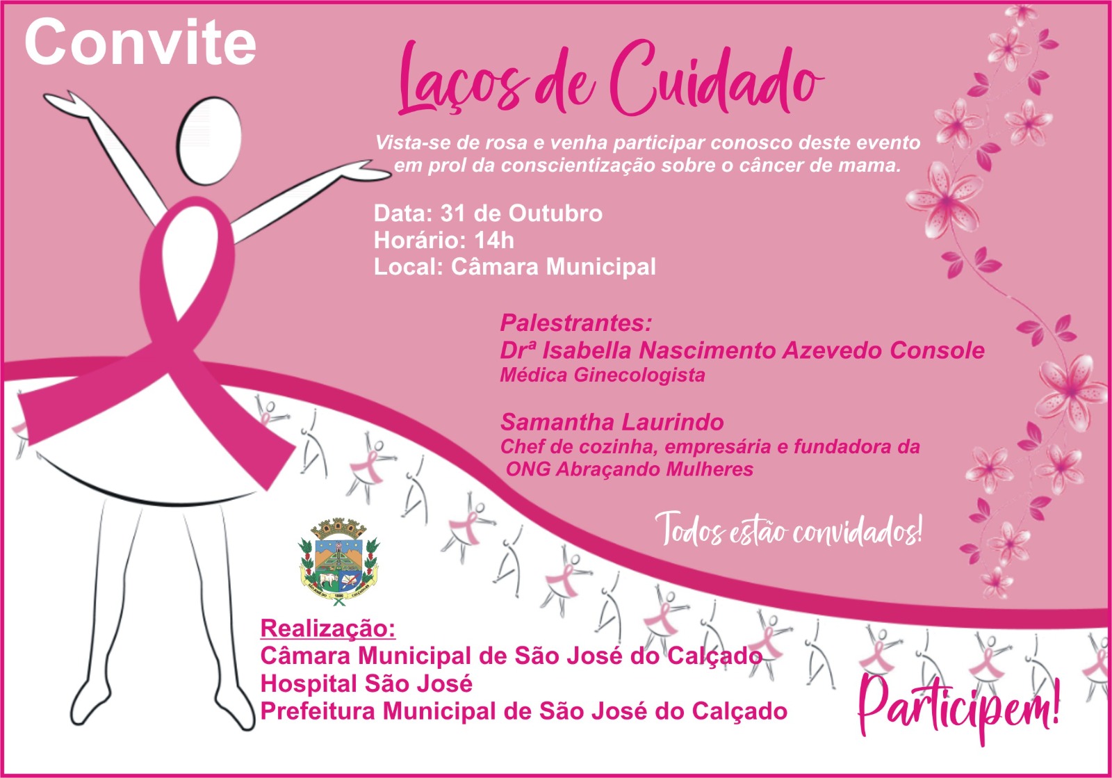 CONVITE - PALESTRA - LAÇOS DE CUIDADO