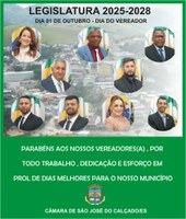 DIA 01 DE OUTUBRO DIA DO VEREADOR